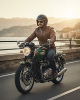Modena – Men’s Brown Leather Biker Jacket